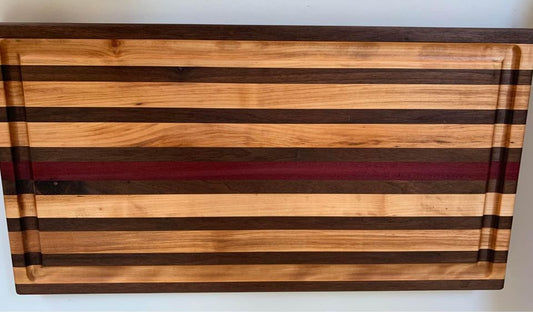 Custom Hand Made Cutting Board With Exotic Wood